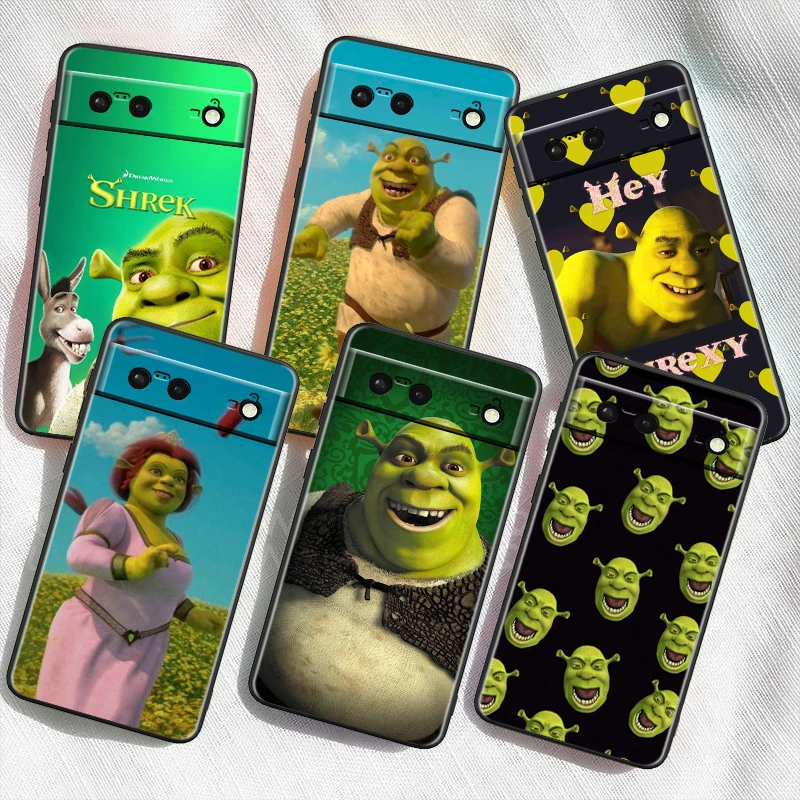 

Movie Anime Shreks Art For Google Pixel 9 8 7A 7 6A 6 5A 5 4 4A XL 5G Black Silicon Shockproof Shell Funda Phone Case