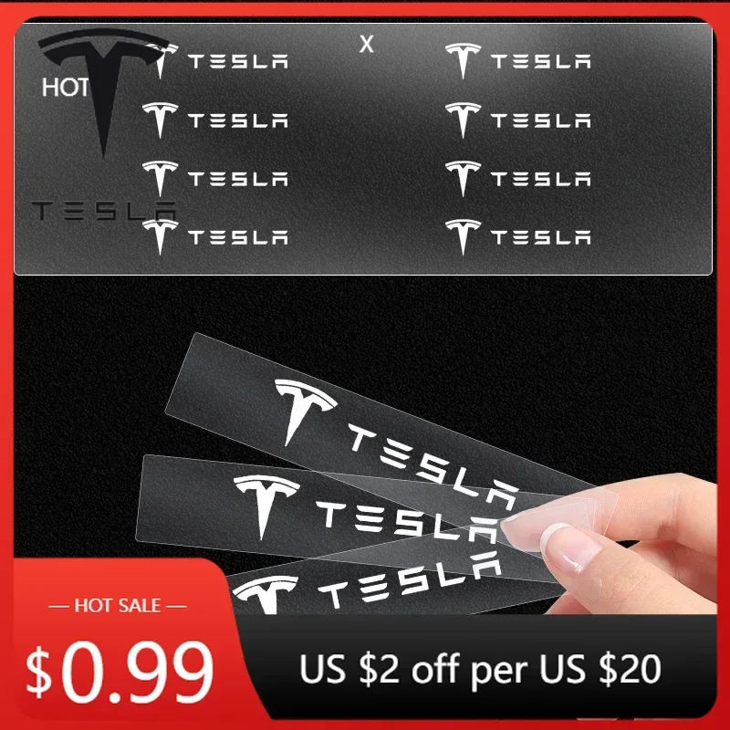 

Car Sticker 2025 New Tesla Car Seat Headrest Sticker Auto Fuel Tank Sticker For Tesla Emblem Model S Model X Model 3 Roadster Cy