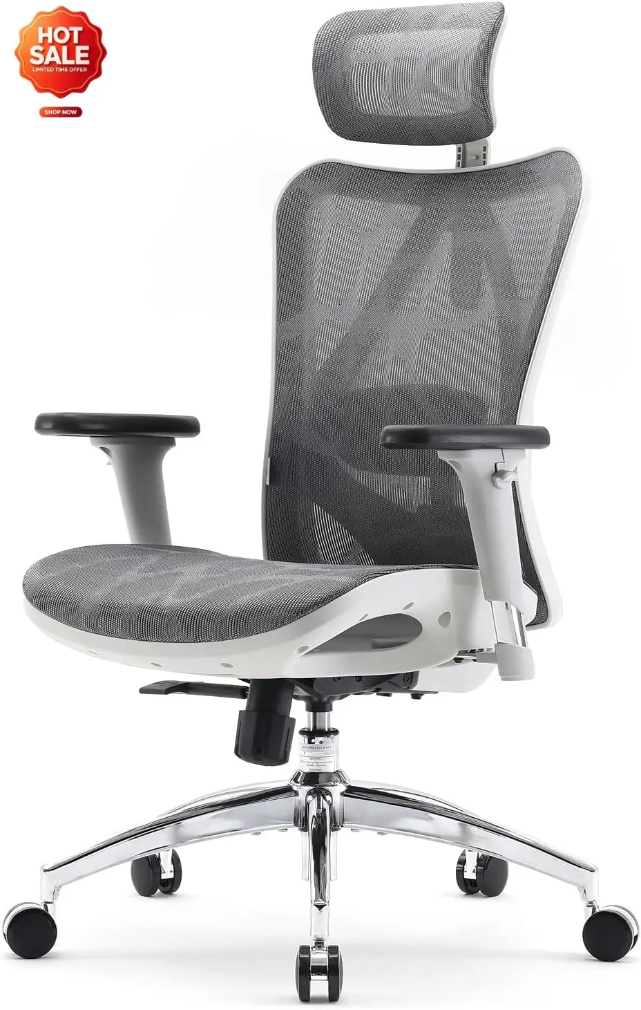 M57 Ergonomic Office Chair, Mesh Back Desk Chair with 3D Armrests | Lumbar Support & Adjustable Headrest, Comfortable Computer C