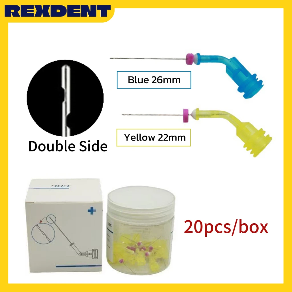 

Dental Irrigation Endo Needle Curved Double Side Hole For Root Canal Cleaning Syringe Dentistry Materials