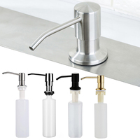 Soap Dispenser Kitchen Sink Liquid Soap Lotion Dispenser Pumps 300ml Manually Press Organize Bottle Stainless Steel Head