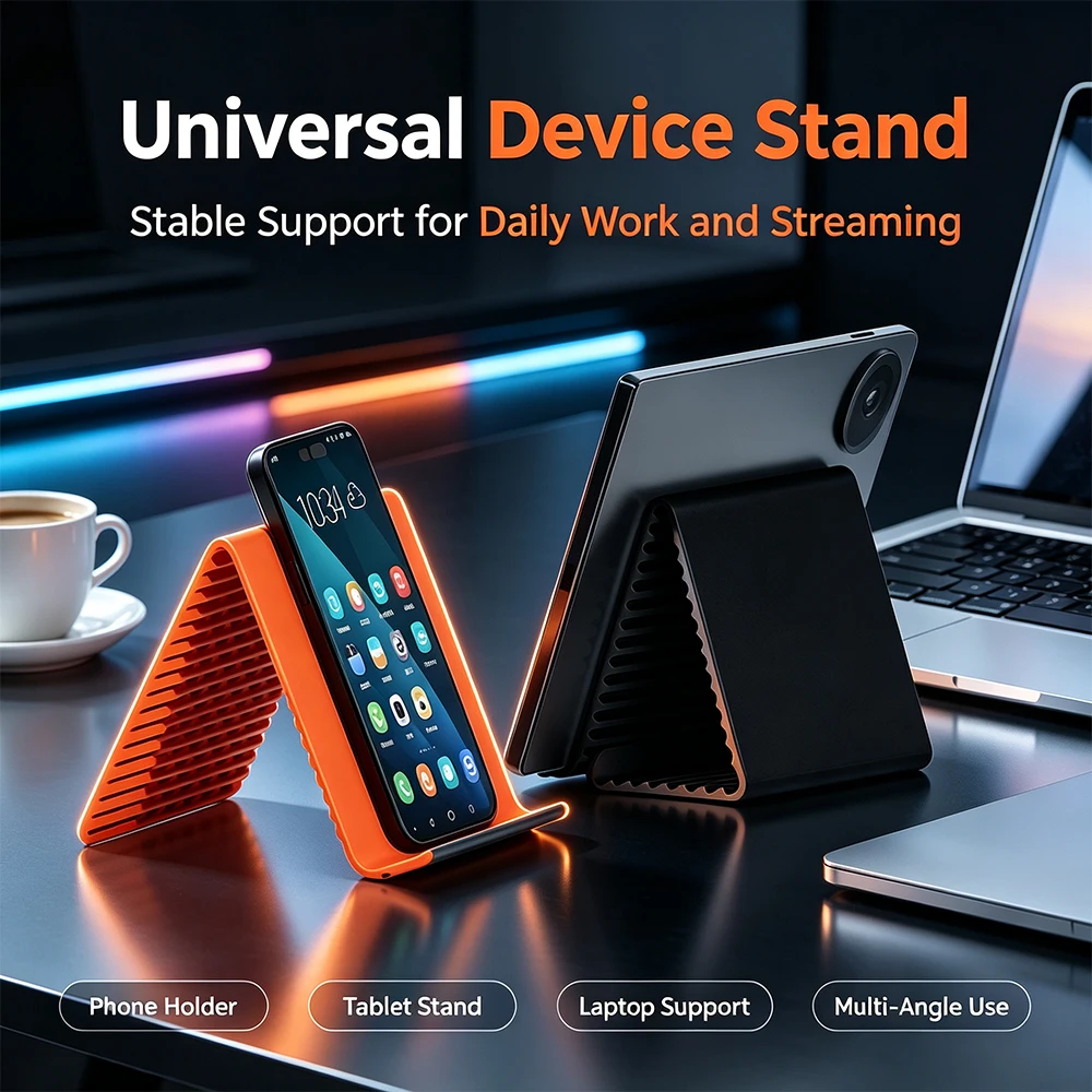 Multi‑Angle Flexible Phone Stand Foldable Lightweight Desktop Holder Universal Bracket for Smartphones Tablets