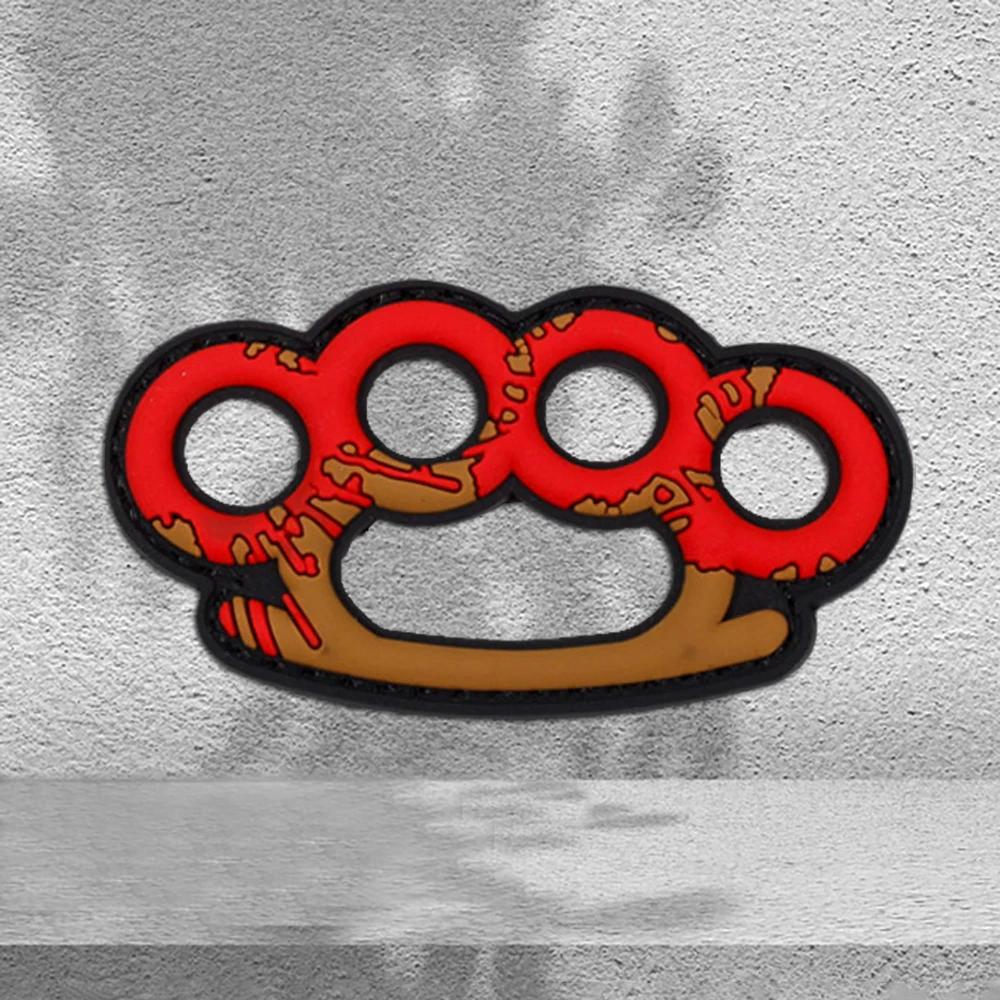 Four-Hole Boxing Glove-Shaped Pvc Arm Patch, Personalized Patch Badge Appliqué, Backpack and Jacket Fabric Decoration Accessory, Arm Patch, Includes Fleece Backing