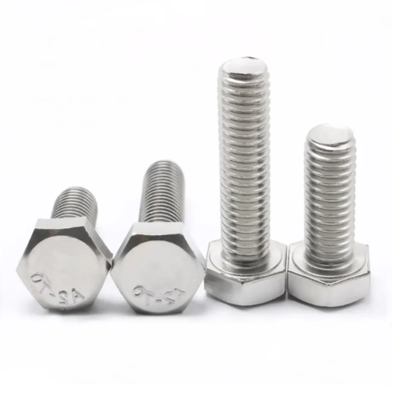 10pc M3 M4 M5 M6 M8 A2 304 ze stali nierdzewnej metryczne gwintowane Din933 zewnętrzne Hex nakrętka z łbem sześciokątnym śruba średnica gwintu 3/4/5/6mm — zdjęcie 6