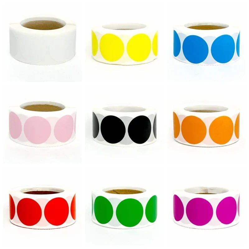 

500pcs 1inch Round Blank Handmade Sticker Paper Stickers Scrapbooking Stickers Party Gift Decorations Labels