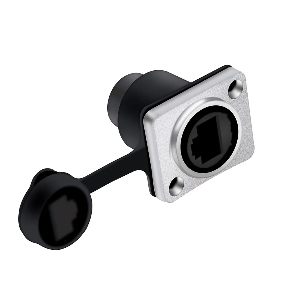 1pc D-type Module RJ45 Connector Network Socket Panel Mount Ethernet Extension Interface Adapter Female to Female