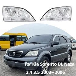Car Headlights Assembly for Kia Sorento BL Naza 2.4 3.5 2003~2006 2004 Fog Light Halogen Corner Lamp Warning LED Accessories