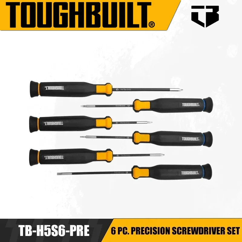 

TOUGHBUILT TB-H5S6-PRE 6 Pc. Precision Screwdriver Set Screwdrivers with Magnetism Screw Driver Set Hand Tools