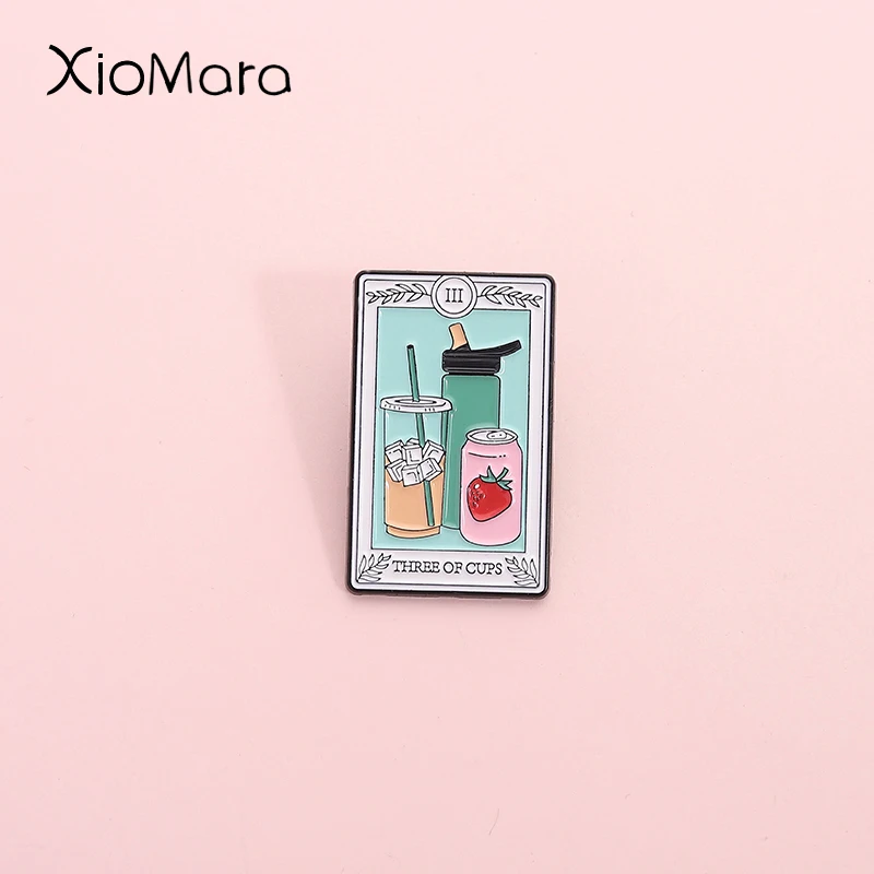 Broche esmaltado para té de la