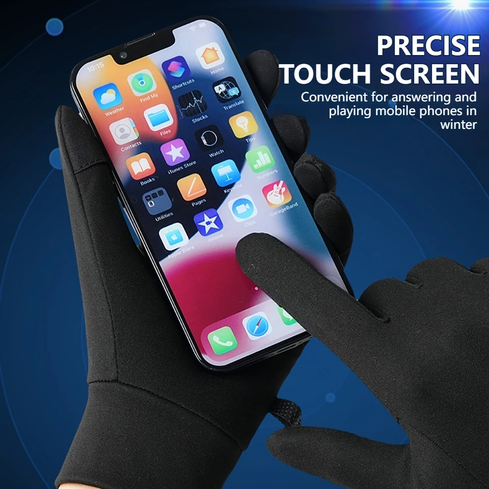GTUBIKE قفازات التزلج بطانات الحرارية الدافئة قفازات شاشة اللمس، دعوى للرجال والنساء ركوب الدراجات والجري قفازات الشتاء رقيقة وخفيفة الوزن