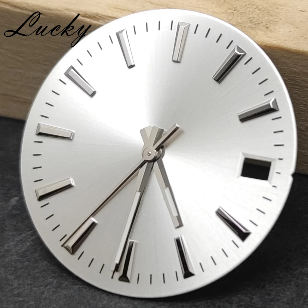 28.5mm Sunburst Solid Color Watch Dial Face With NH35 Set For NH35 NH36 4R/7S Movement Modified Replacement Accessories