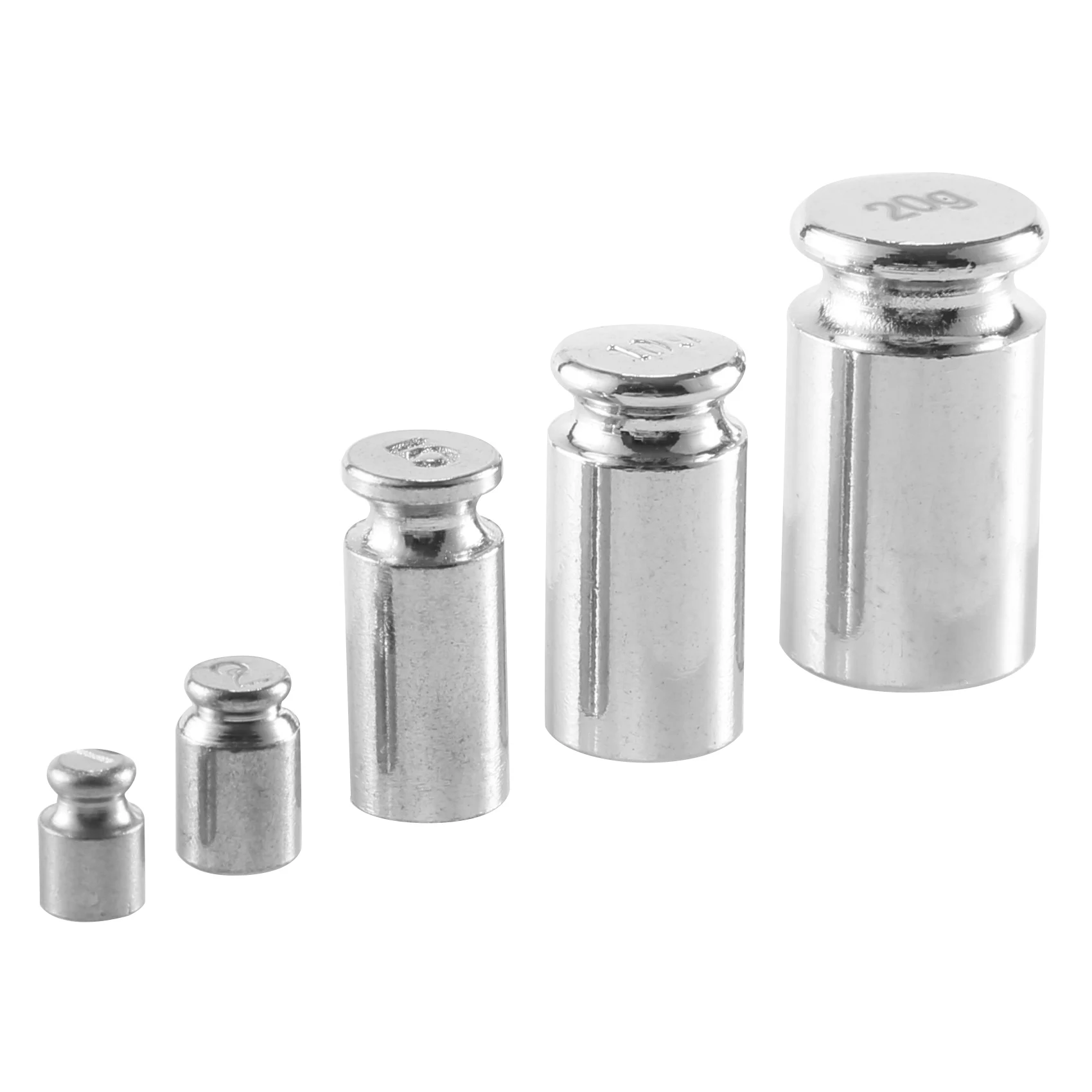 Weight 1g 2g 5g 10g 20g Chrome Plating Calibration Scale Weight Set for Digital Scale Balance Silvery white