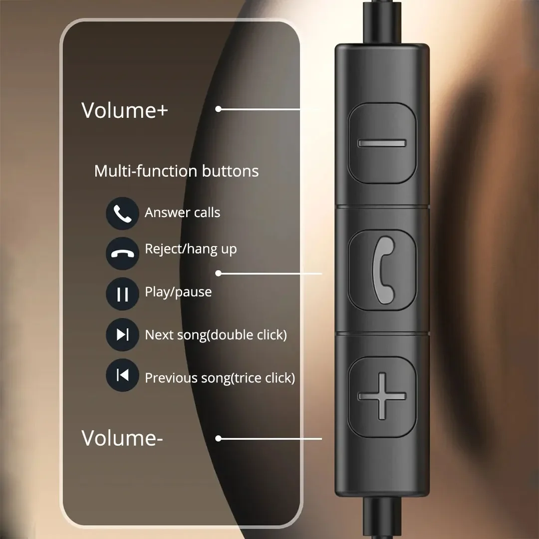 EARDECO 3.5 ملم/typec سماعات رأس سلكية باس سماعة داخل الأذن الألعاب ياربود الرياضة الموسيقى السلكية سماعة أذن مع هيئة التصنيع العسكري ستيريو