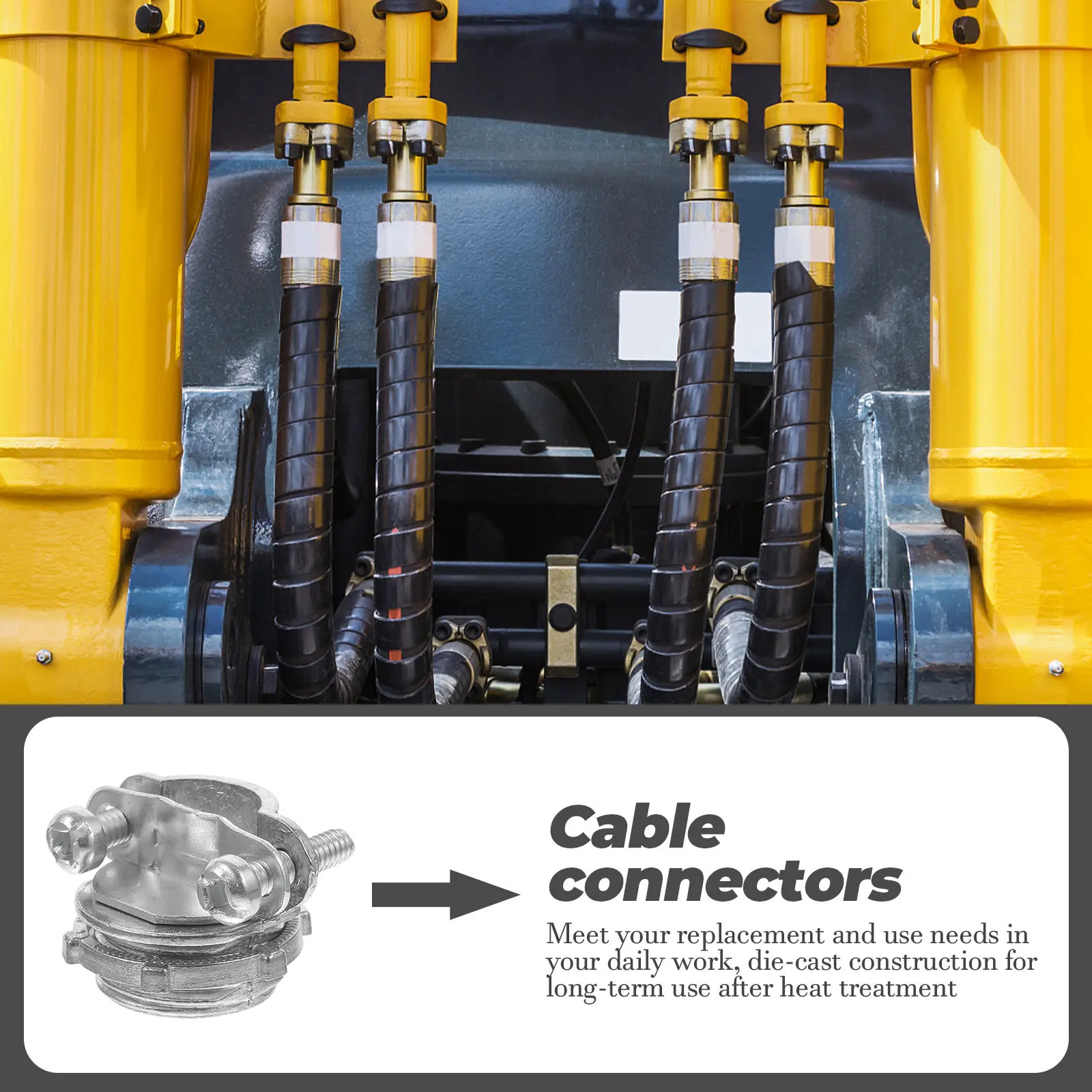 2pcs 1/2 Inch Clamp Type Cable Connector Metal Conduit Wire Clamp Durable Zinc Alloy Junction Box Adapter Nm Cable Connectors