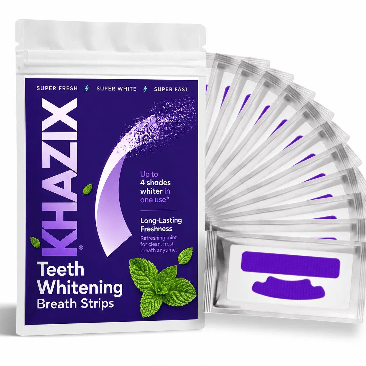 1/7 pairs Teeth Whitening Strips for Whiter-Looking Smile, Flexible Tooth Strips Easy to Apply for Daily Cosmetic Care