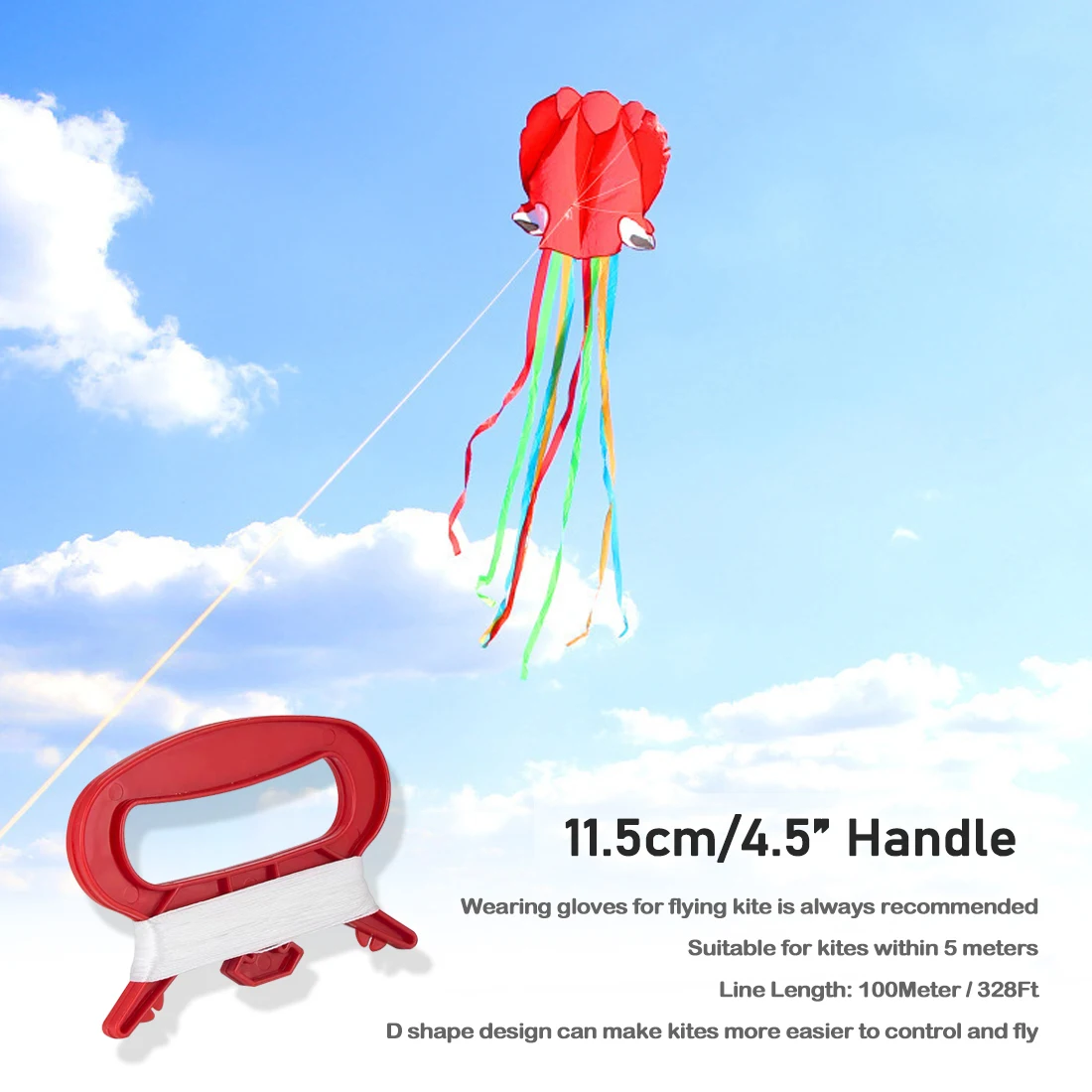 9KM 4m Giant Octopus Kite Line Wäschedrachen Weiches aufblasbares 40D Ripstop Nylon für Kite Festival mit Tasche (Akzeptieren Sie den Großhandel)