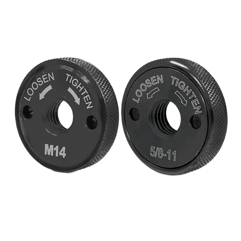 

ABZV-Self Locking Flange Nuts 2PCS For Anlgle Grinder 4.5" And 5" No Wrench Required, 5/8-11 And 5/8" Nuts