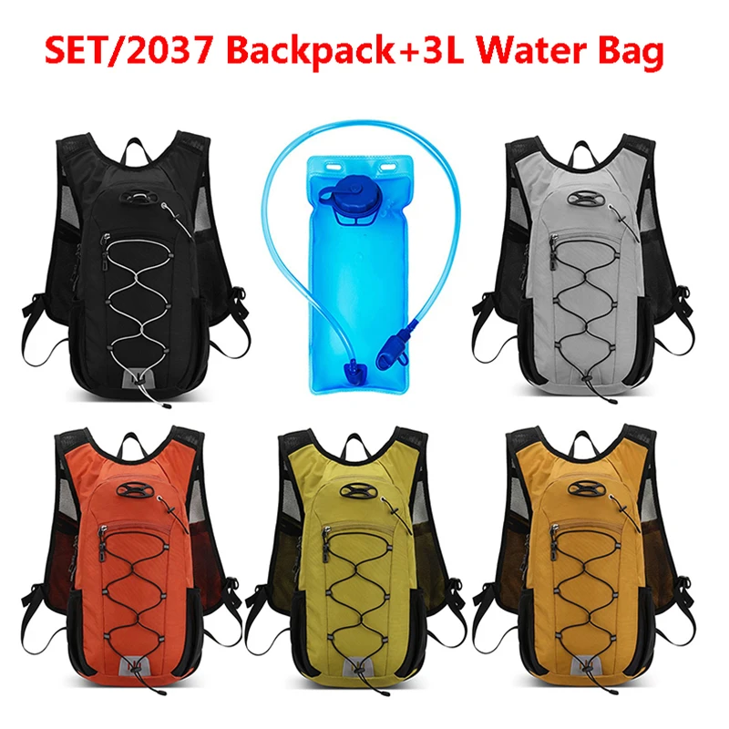 

3L Cycling Water Bag Backpack Set Water Bladder Knapsack Climbing Hydration Rucksack Drinking Waterbag For Riding Hiking