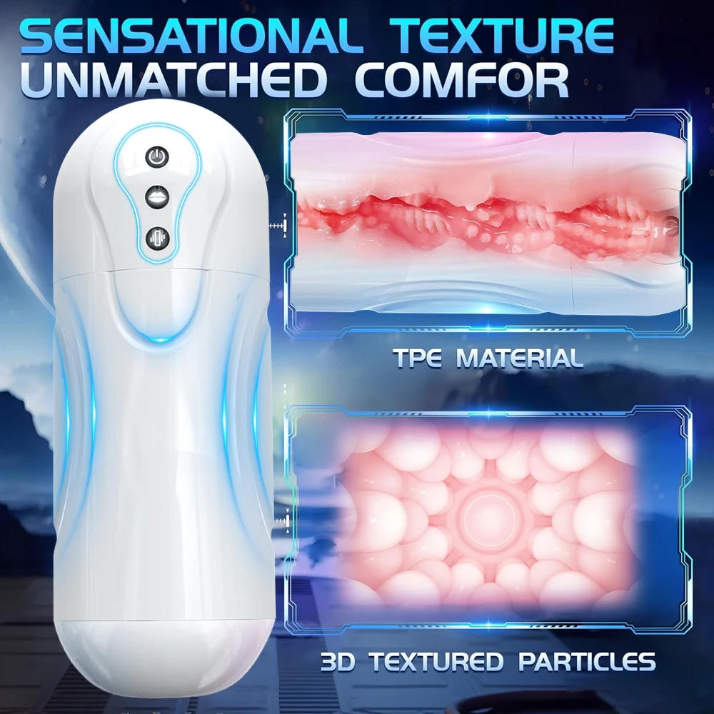 الكهربائية ذكر الاستمناء طائرة كأس محاكاة سنور قوي مص الاهتزاز الجنس لعب القضيب ممارسة جهاز الكبار لوازم