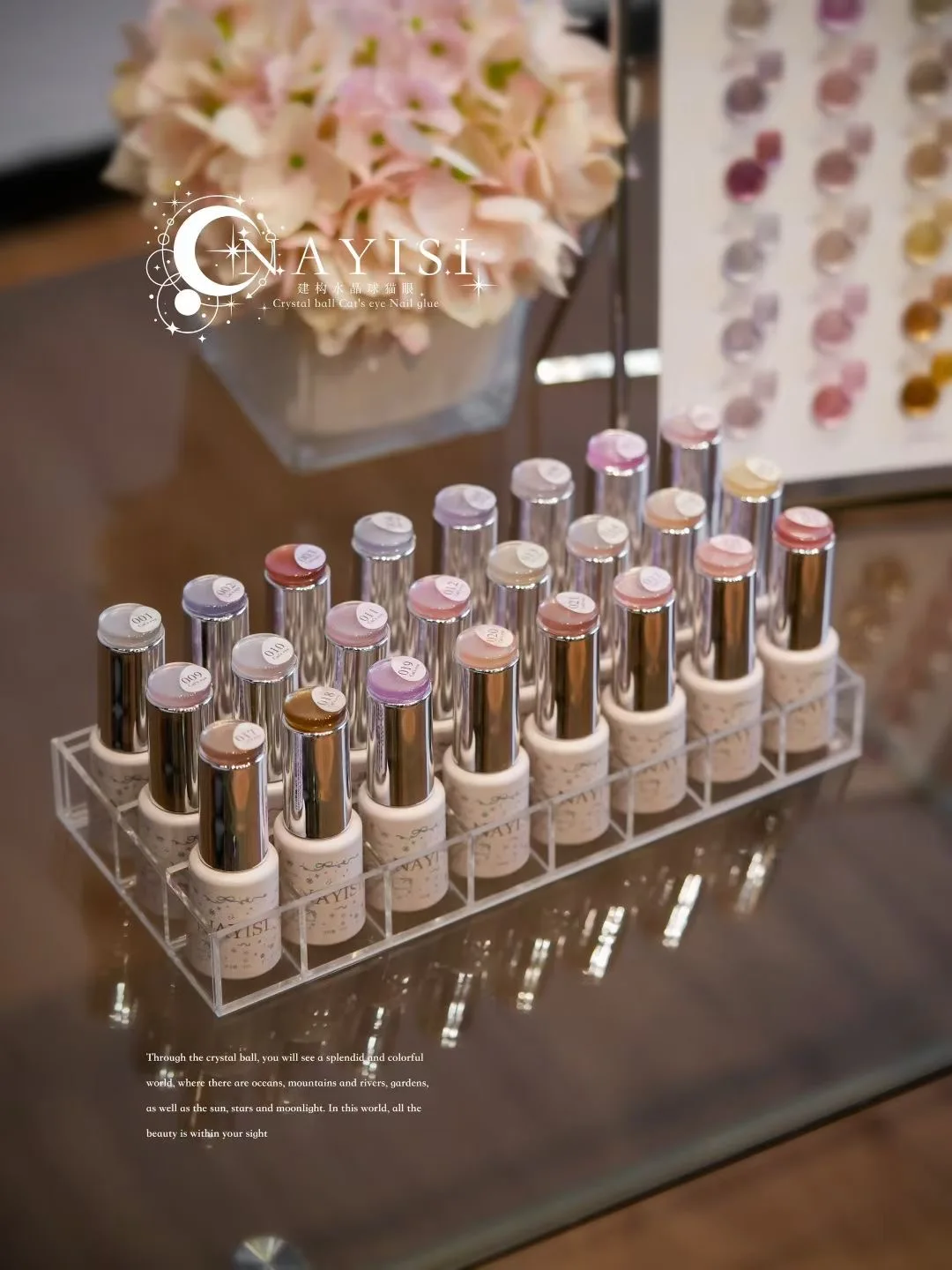 NAYISI 2025 nuevo juego de Gel de uñas de ojo de gato de luz de luna de 24 colores sin HEMA Gel UV no tóxico sin TPO gran oferta botella de producto de exposición de belleza