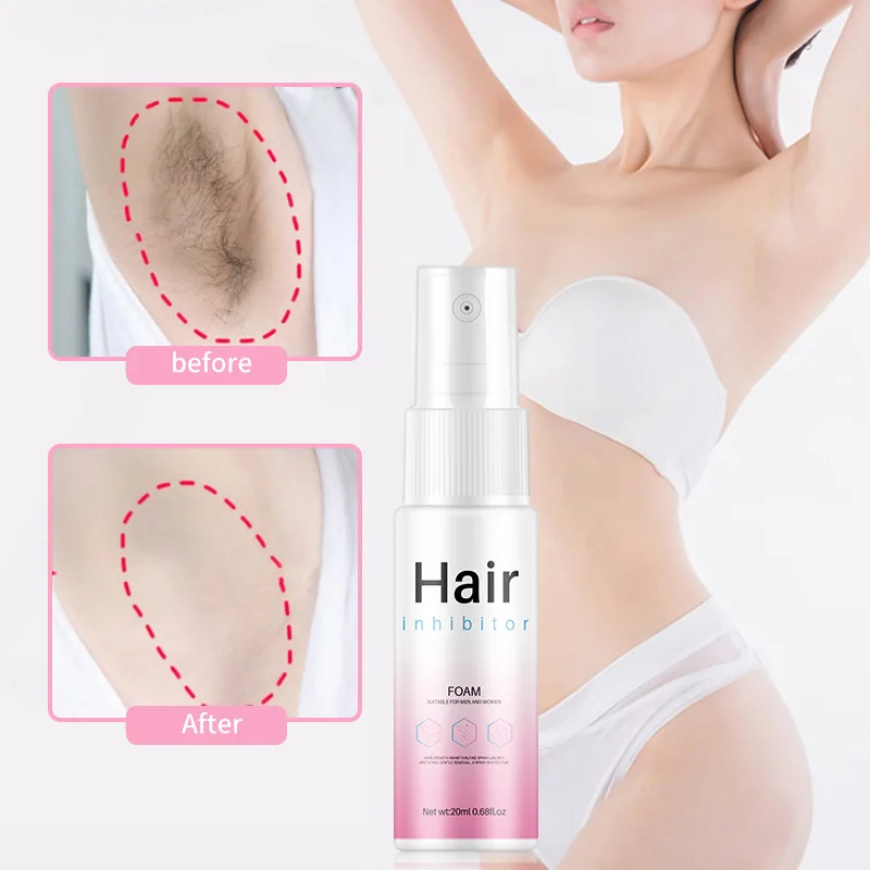 

Face Hair Remover Body Leg Privates Hair Removal Spray For Ladies Men Hair Growth Inhibitors Mild Hair Removal Cream 20Ml