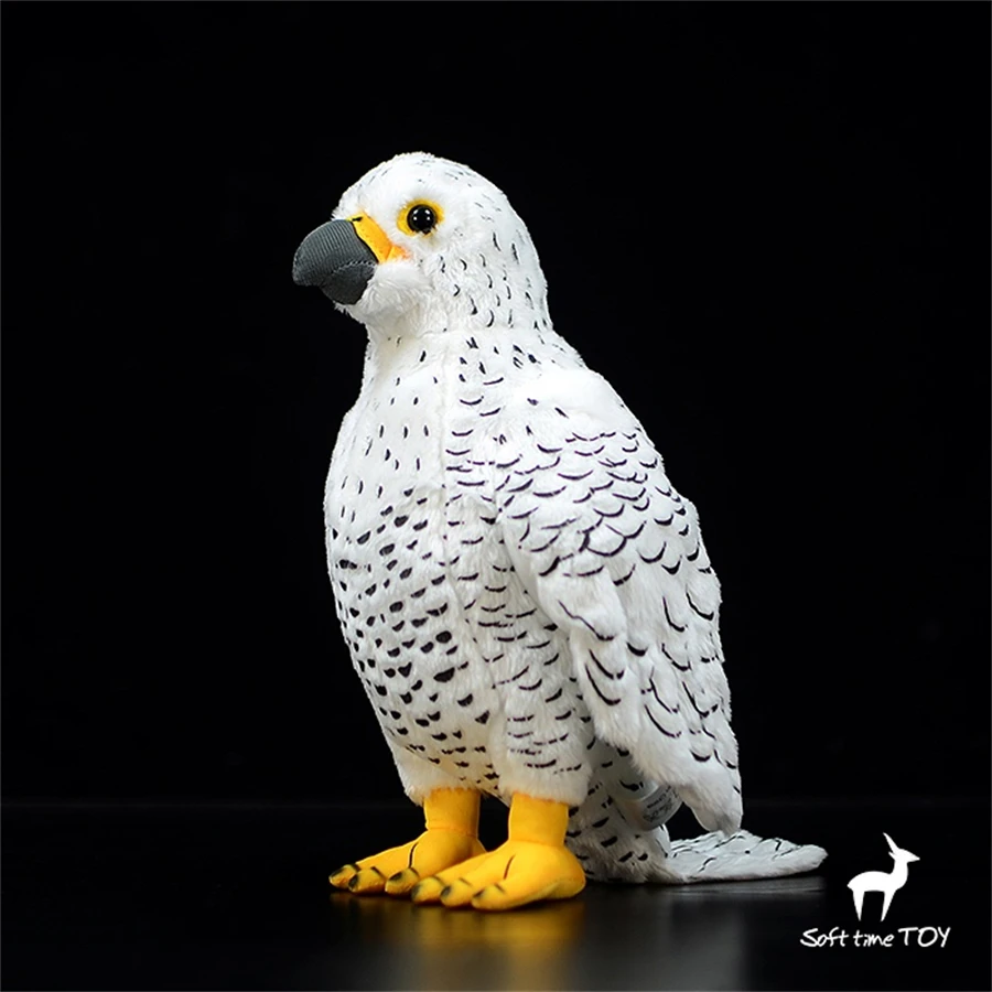 Gyrfalcon High Fidelity Anime Cute Plushie White Falcon Plush Toys Lifelike Animals Simulation Stuffed Doll Kawai Toy Gifts Kids