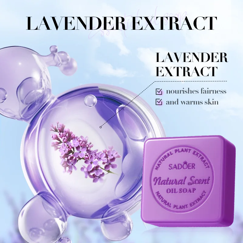 Lavender Essential Oil Soap Moisturize Control Oil and Clean Soap Prevent Dry Skin Hydrating and Moisturizing Product Body Care