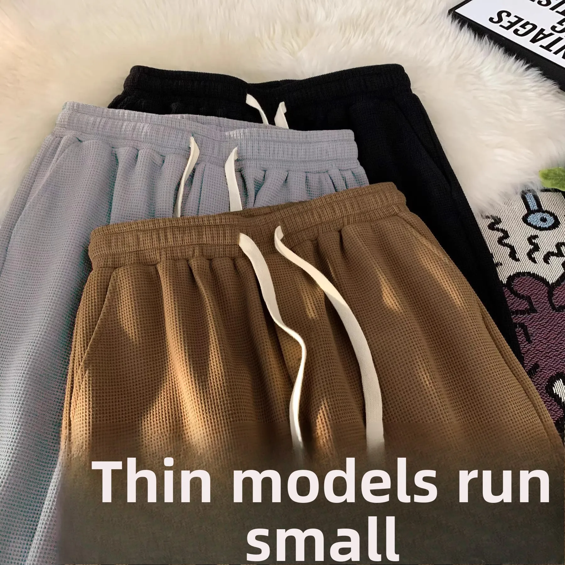 

Мужские летние тонкие новые свободные повседневные спортивные брюки American Beach, средние брюки пять четвертей, модные городские прямые брюки Harlan