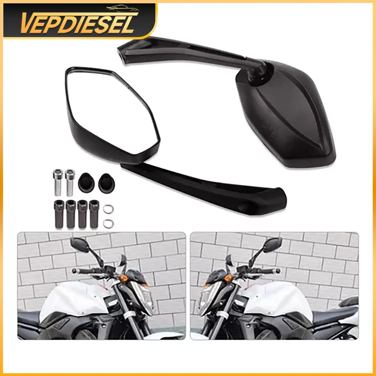 2pcs Motorcycle Matte ABS Glass mirrors For Vento Cross Max 250 Veloci Xeverus ESPSH-1235 Motorcycle Accessories