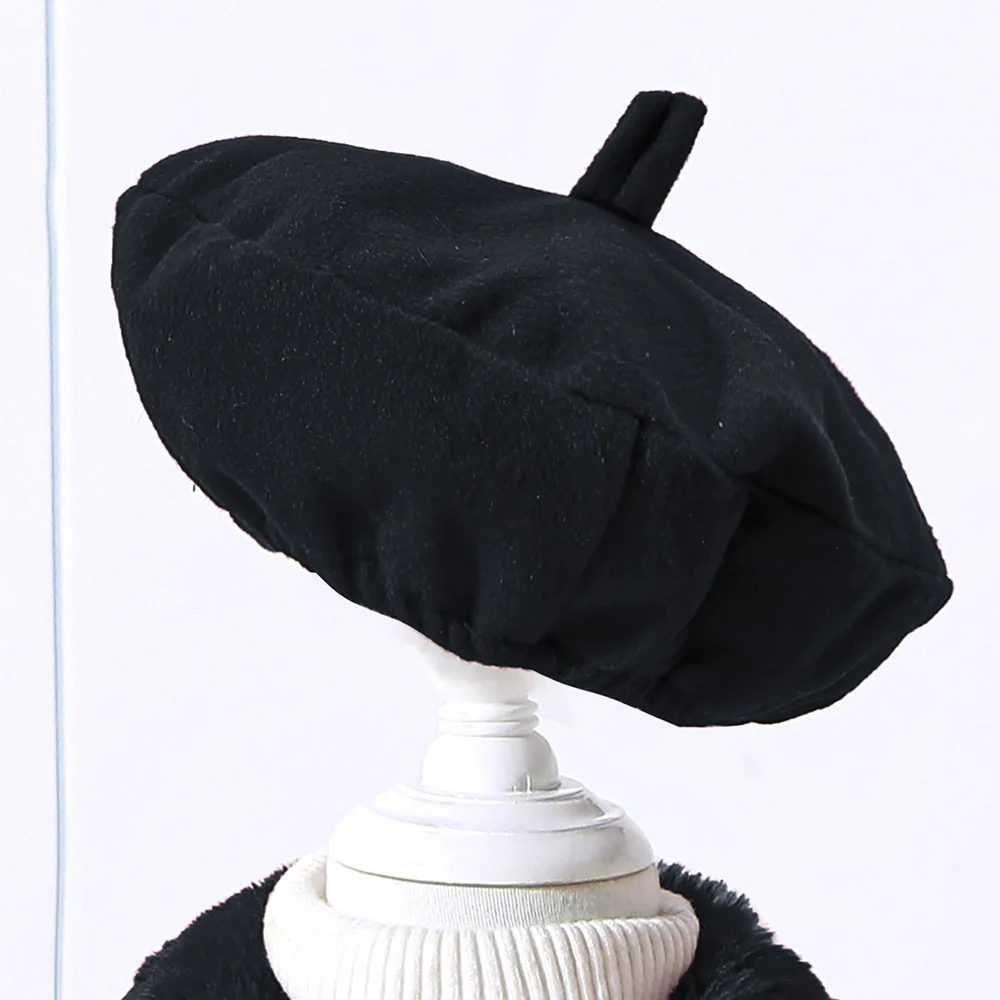 Mädchen-Herbst-Wintermantel, neue einfarbige Jacke für Mädchen mit Baskenmütze, warme, mittellange Oberbekleidung für Herbst und Winter. – Detail 22