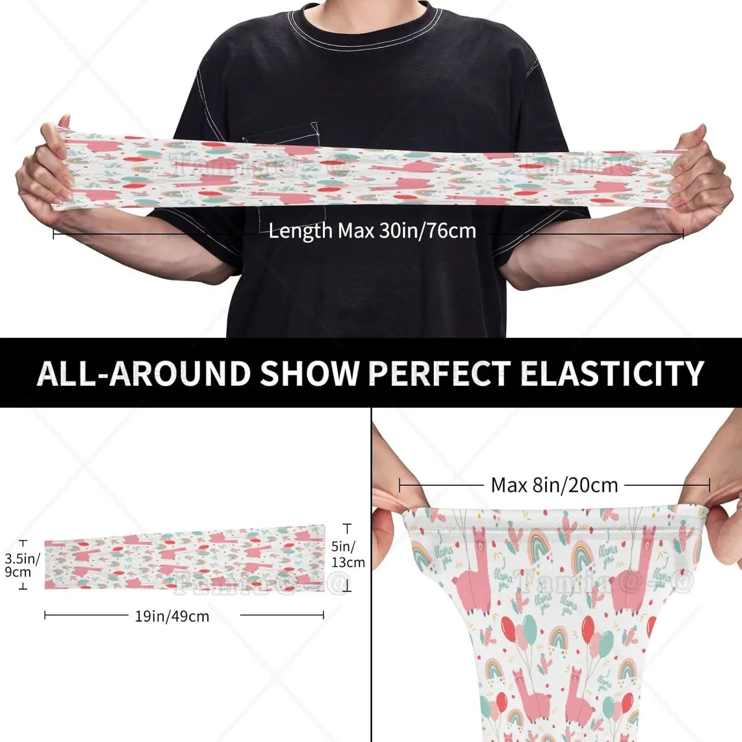 Cooling Arm Sleeves for Men Women Uv Protection Cartoon Cute Alpaca Balloon Cactus Tattoo Sleeves To Cover Arms for Women Men