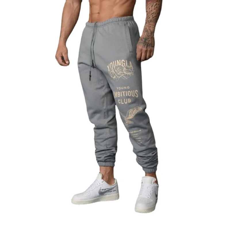 

2023 Fashion Fitness Pants Men's Fall and Winter Loose and Thick Strap Outdoor Sports Pants American Basketball Training Pants