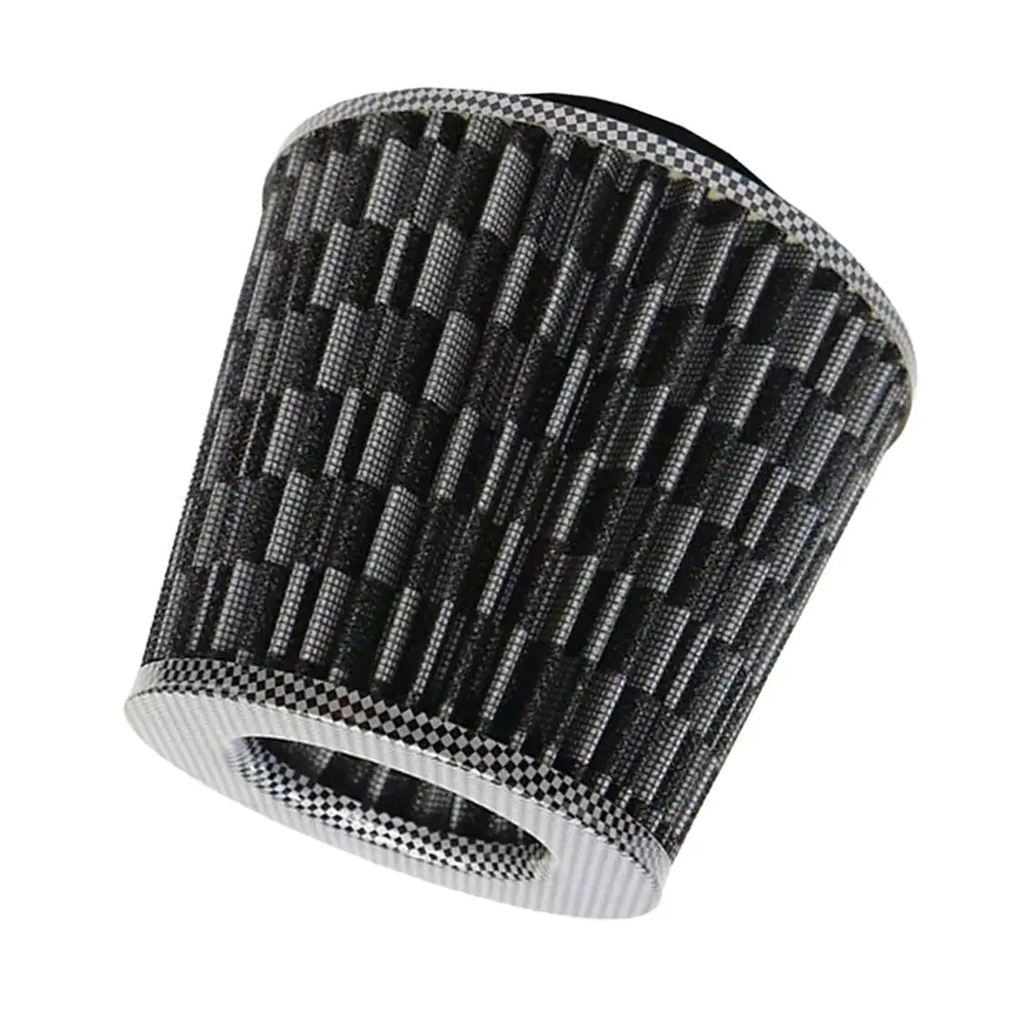 Carbon Fiber Style 3Inch 76mm Super Power Dry Air Filter High Flow Performance Inlet Cold Air Intake Cone Cleaner with Clamp