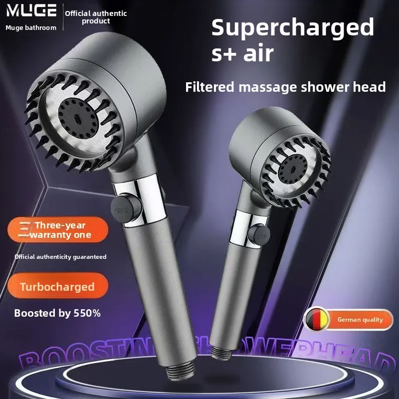 High Pressure Shower Head with Water Filter for Bathroom Spa Experience Adjustable Handheld Rainfall Shower Spray Nozzle