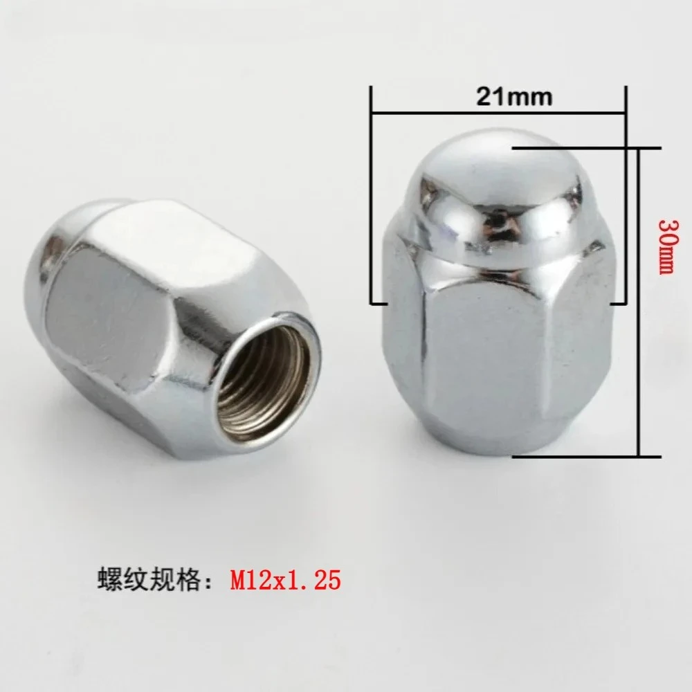 20pcs Wheel Lug Nuts Hub Screws M12x1.25 Hex 21mm Thickness 30mm