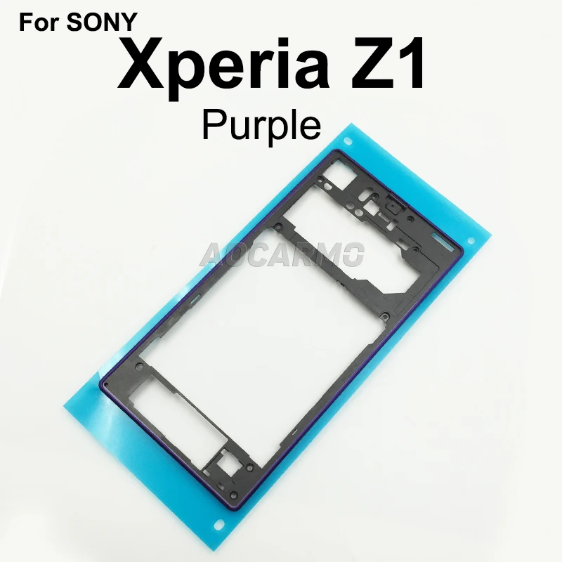 Obudowa zamienna, plastikowa tylna środkowa ramka do Sony Xperia Z1 L39H C6902 C6903 — zdjęcie 4