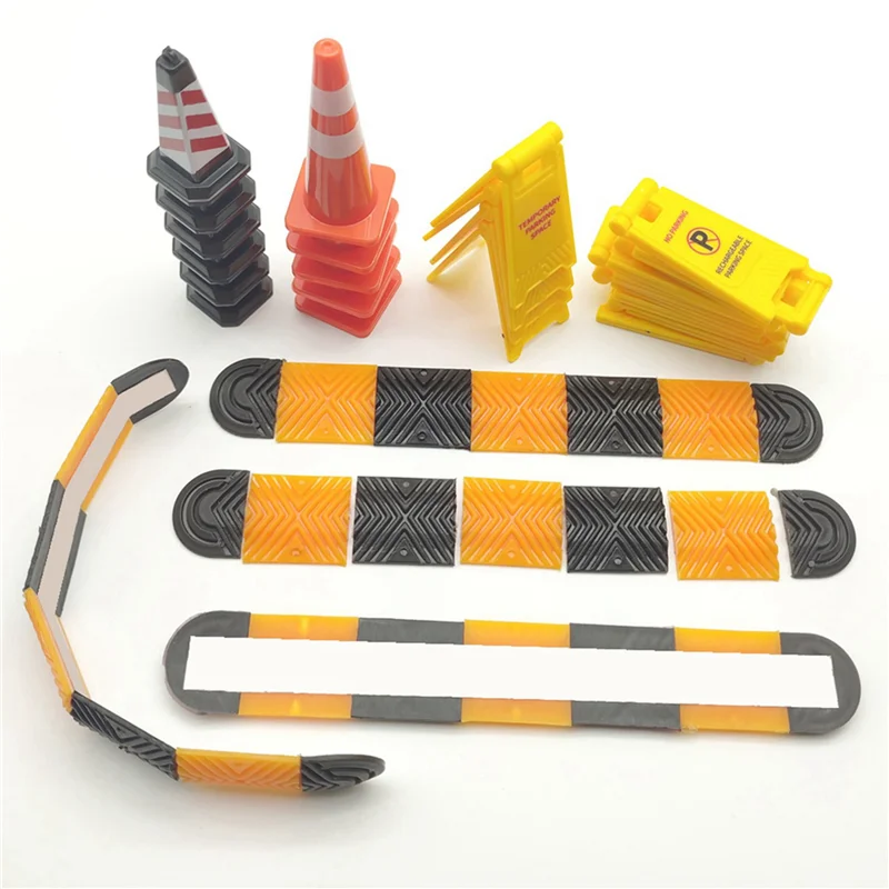 B24C-2Pcs 1:18 Cinto de desaceleração de simulação/Colisão de velocidade/acessórios de cena de corcunda de velocidade 1/18 modelo de carro estacionamento subterrâneo