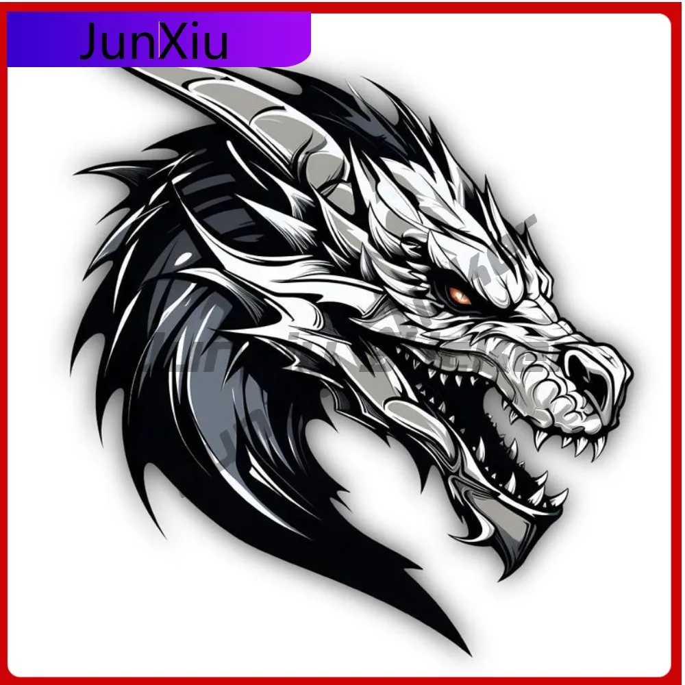 

Dragon Abstract Black White Art Vinyl Sticker Scratch-proof Exterior Decal Accessories Car Truck Bumper Moto Water Bottle Laptop