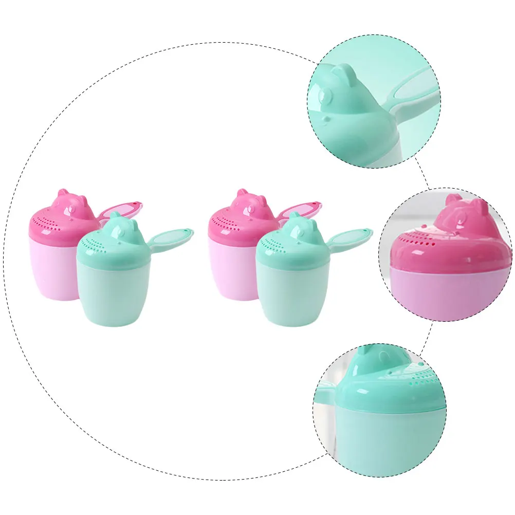 4 Pcs Wash Hair Children's Head Washing Cup Kids Shampoo Rinse Scoops Sprinkler Toddler