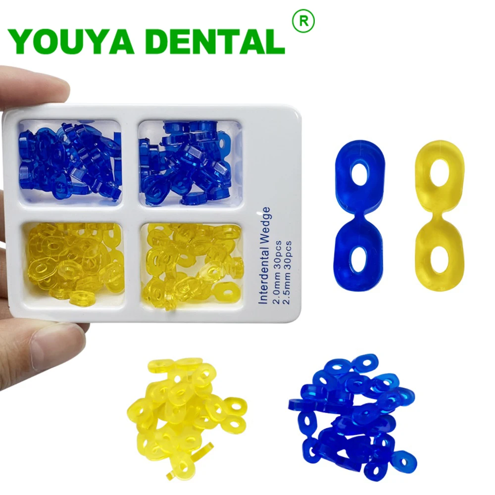 

60pcs/box Dental Elastic Rubber Fixing Wedges Matrix Matrices Dam Composite Tooth Seperator 2.0/2.5 MM Dentistry Accessories New