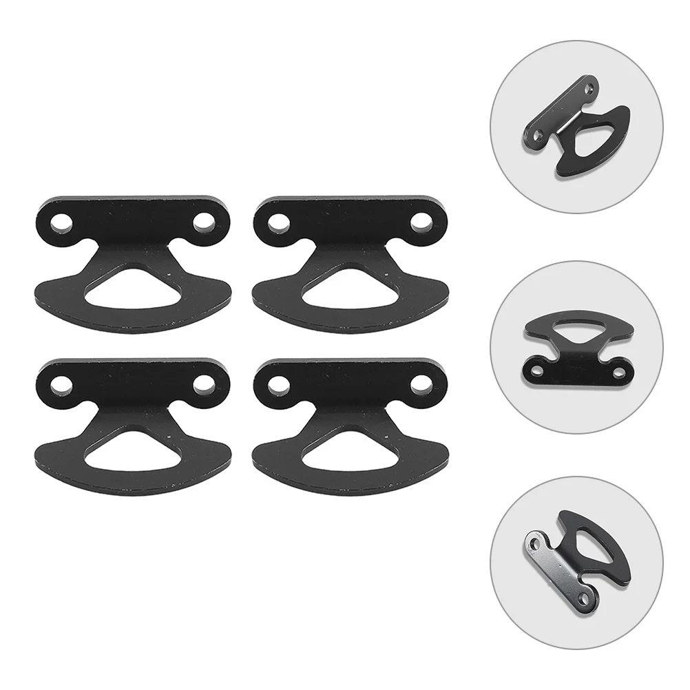 4 Pcs Car Gadgets Anchor Hook Tie down Hooks for Camper Pickup Accessories Surface Mount Truck Bed Anchors Black