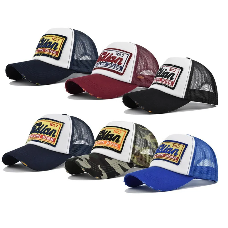 Fashion Snapback Mesh Dad Hat Letter Embroidery Trucker Cap for Men Women Breathable Hip Hop Outdoor Summer Sun Hat
