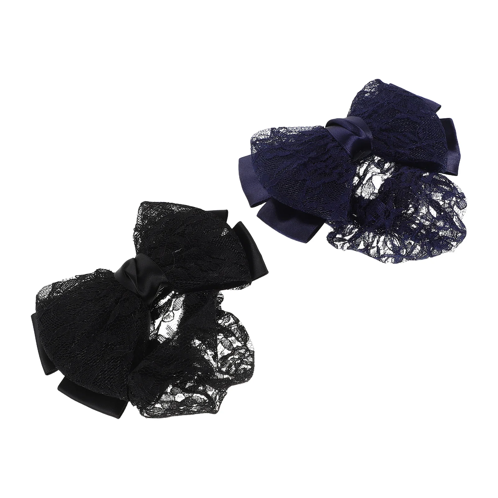 

Профессиональная сетка для волос, 2 шт., элегантная сетка с бантом, снуд, заколка, безопасная фиксация, балетные рабочие аксессуары для волос