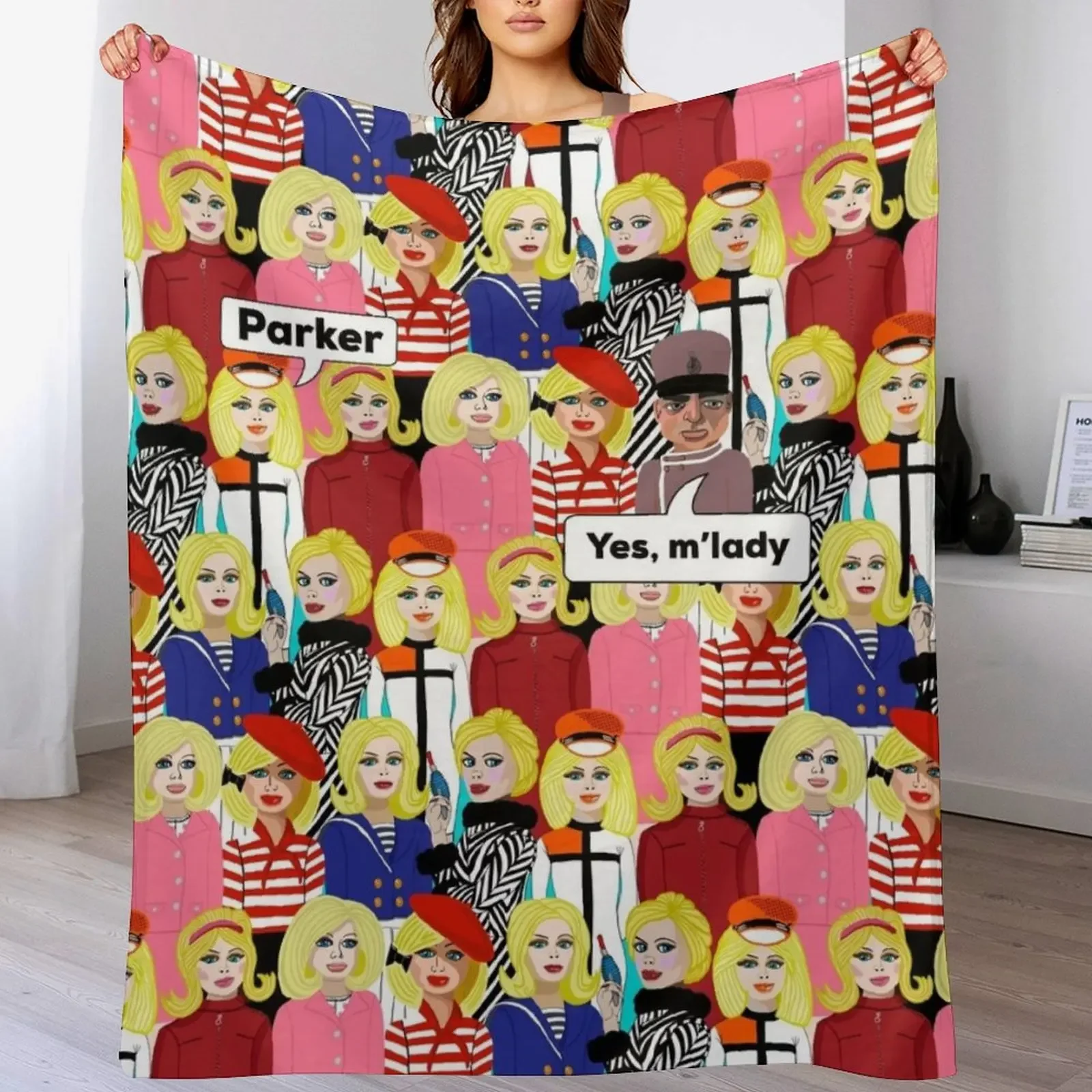 Thunderbirds Lady Penelope Style and Parker Throw Blanket Elegant Warm Throw Blanket for Hotel Home