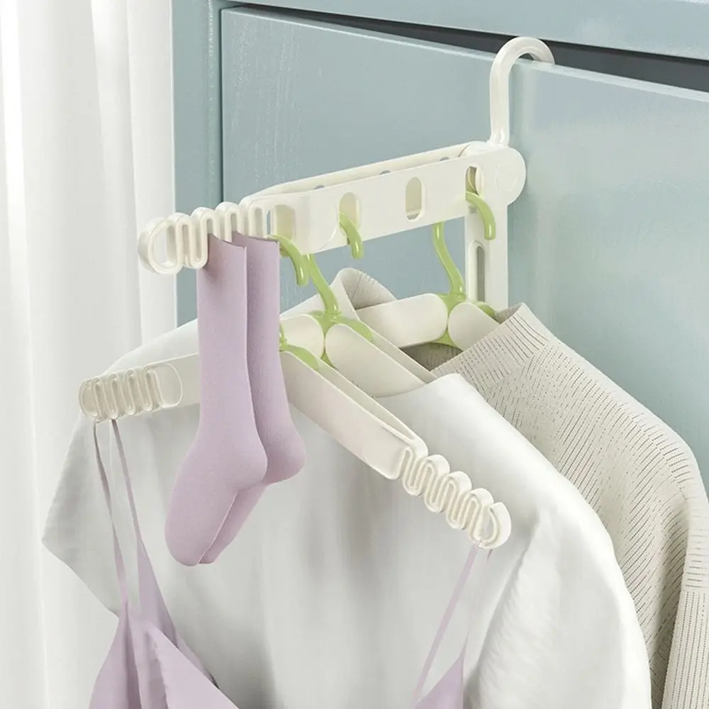 

Plastic 5-hole Clothes Drying Rack Save Space Hanging Foldable Travel Hanger Heavy Duty Wrinkle Clothes Drying Organizer