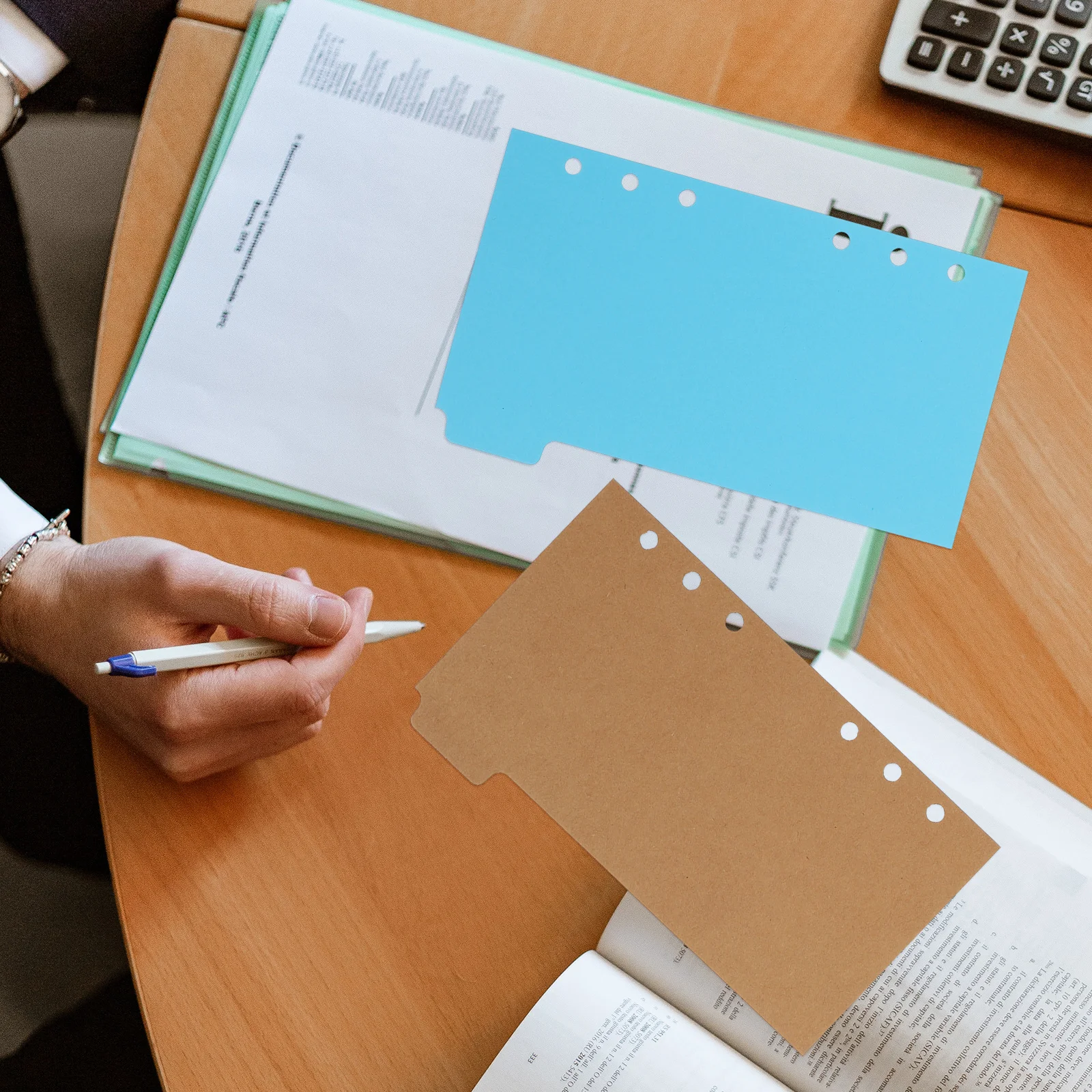 Divisori per indici professionali da 20 pezzi Schede per raccoglitori di carta scrivibili Divisori per schede colorate per l'organizzazione dei documenti Ufficio di studio