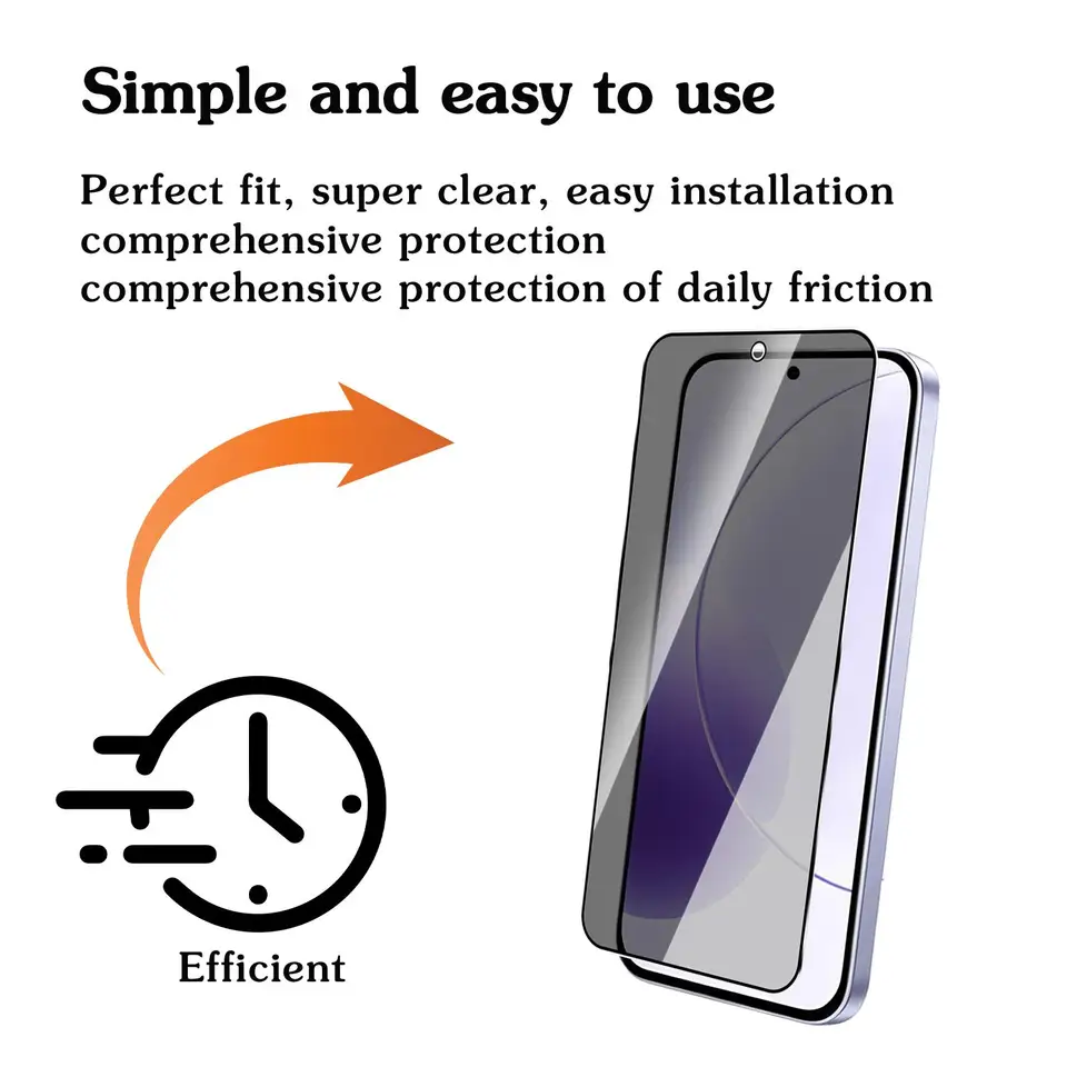 Para Honor X7e Protectores de Pantalla de Privacidad Vidrio Templado Dureza 9H A prueba de Golpes Anti-rayaduras Películas Anti-espía para Honor X7e 4