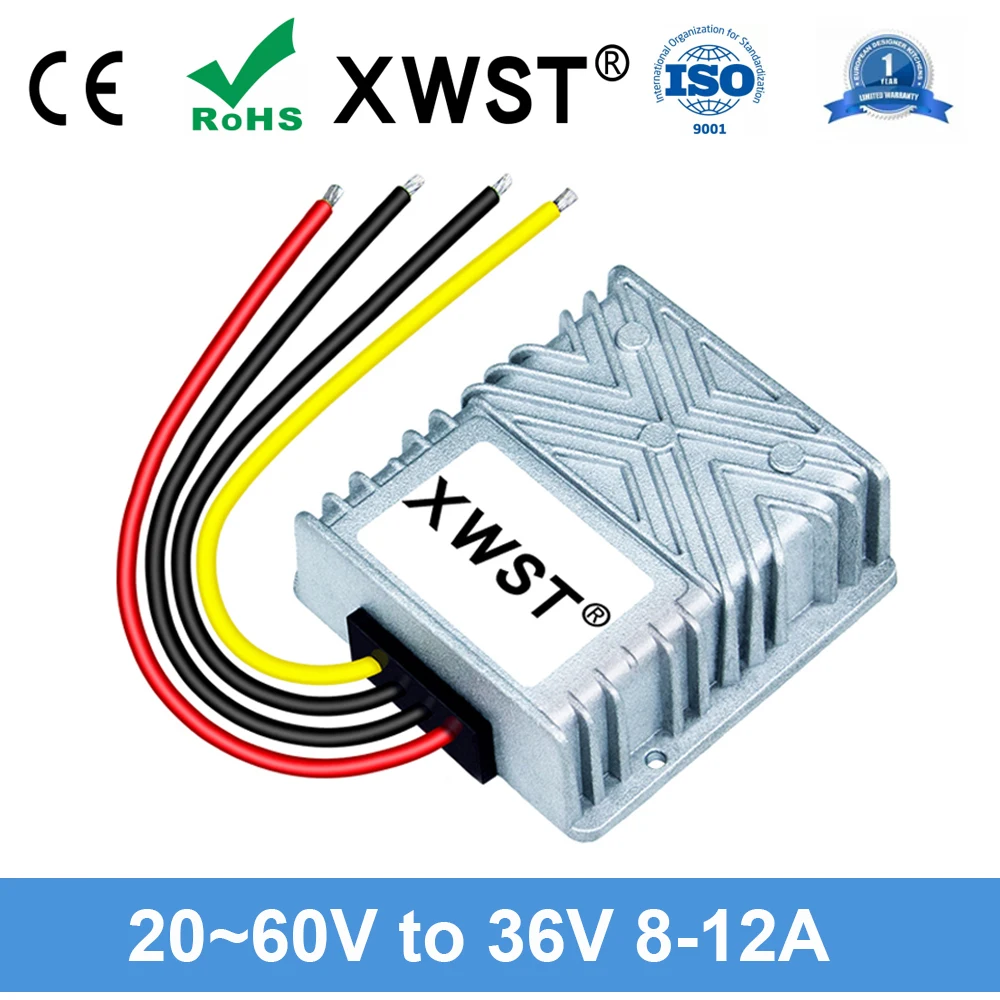 XWST DC 20V-60V 36V to 36V DC Voltage Regulator Transformer 8A 12A DC To DC Boost Buck Converter Power Supply For Car Waterproof