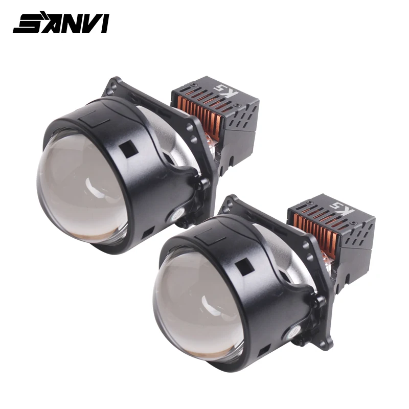 

2026 SANVI 140w 3 Inch K5 Bi LED Projector Lens 6000K for Hella 3R G5 Projector Headlight Retrofit Auto LED Lights Car Accessory