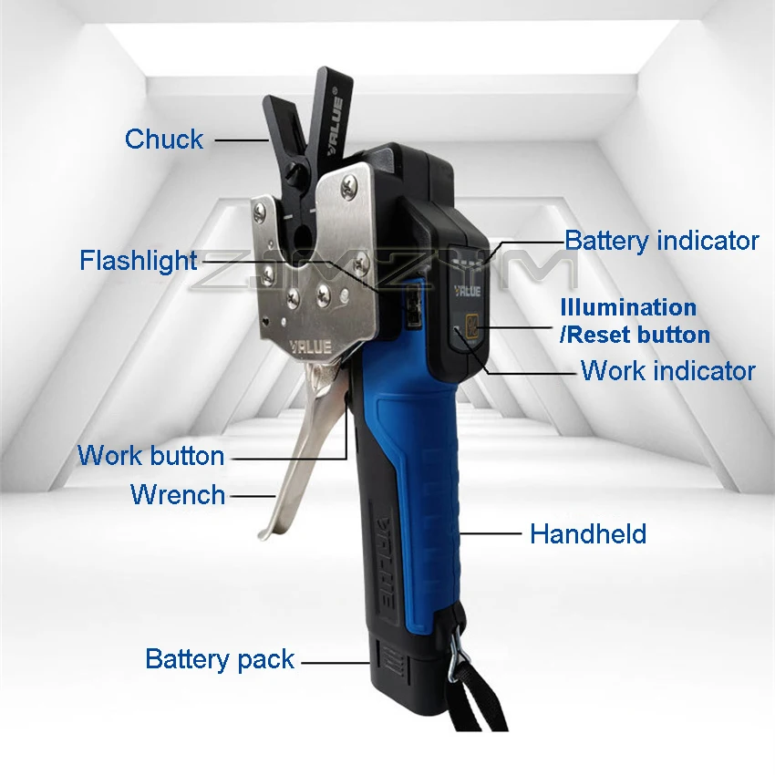 Electric Lithium Battery Flares VEF-1/-2 Copper Tube Expander Bell Mouth Expander Air Conditioner With 5/8 Chucks